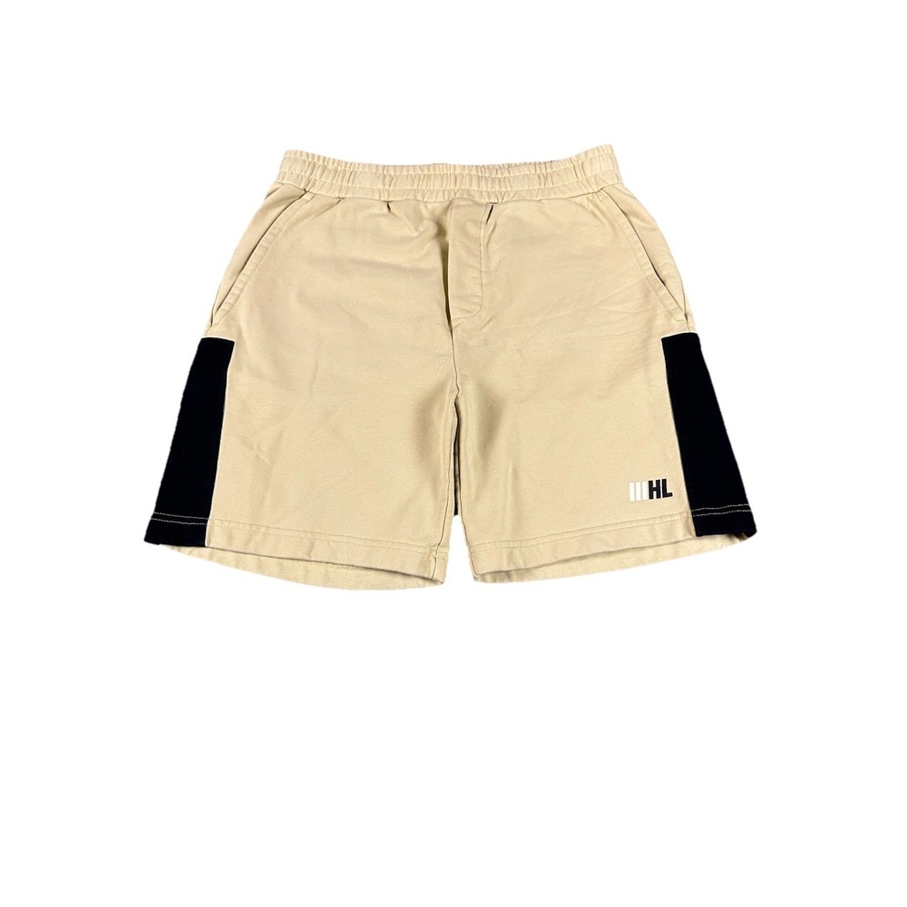 Helmut Lang Men's Beige Yellow Slant Sweat Shorts Size M Portugal